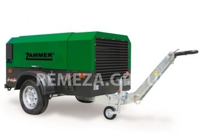 Дизельный компрессор Zammer 4.1/10-WR ( на шасси с регулируемым дышлом) фото